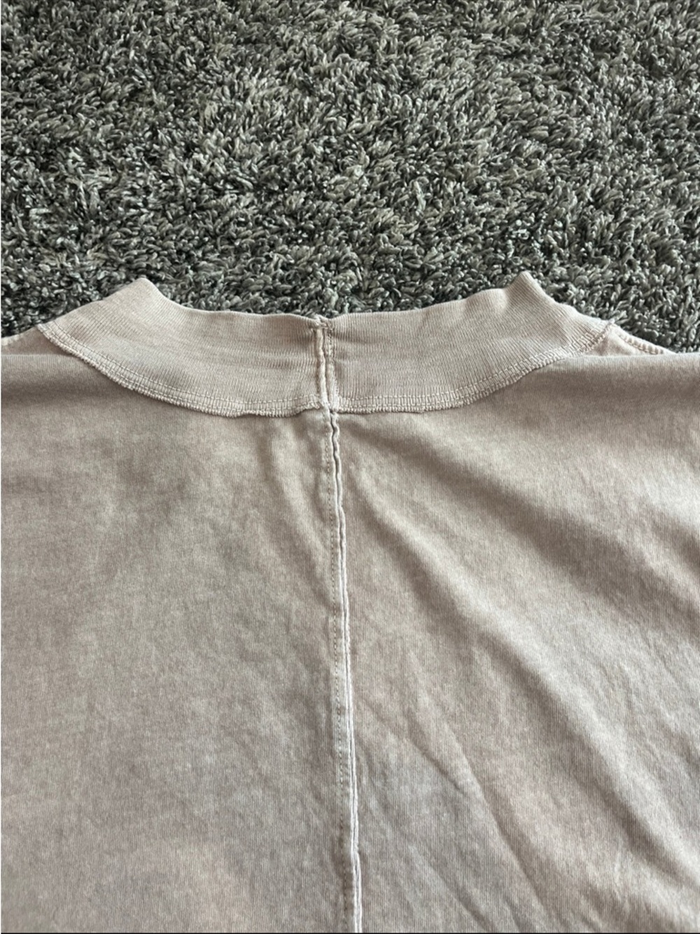 We The Free Free People Be Free Tee Taupe Tan Oversized Long Sleeve Top - XL - Picture 4 of 8